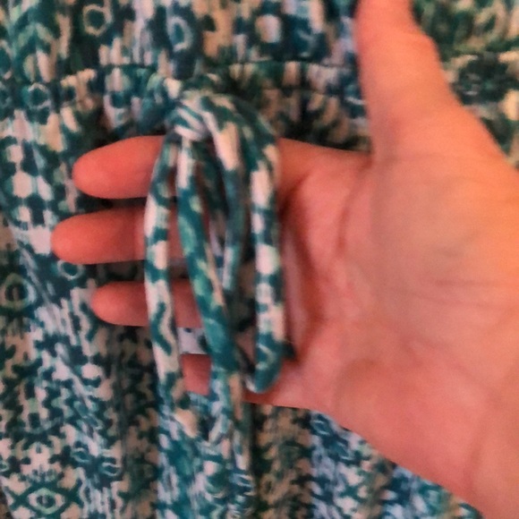 Turquoise and white high low dress - Picture 4 of 6